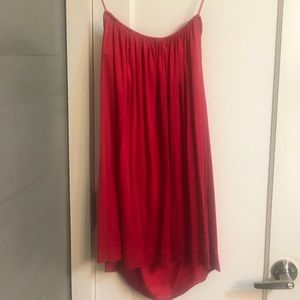 Elizabeth & James red strapless mini dress L 8 10